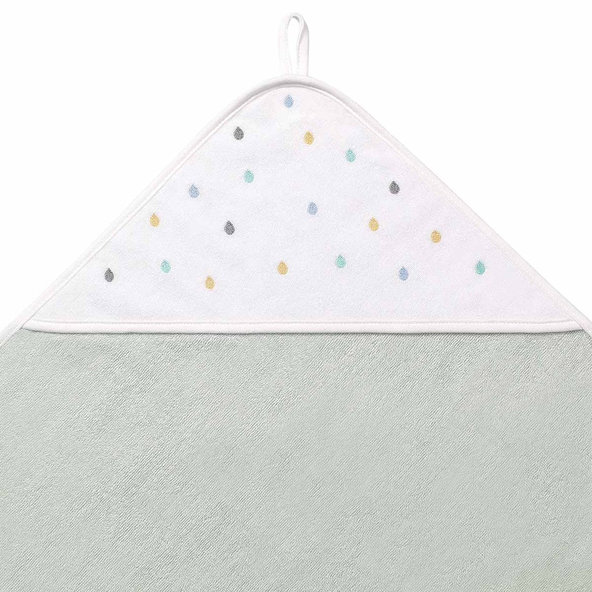 BABYONO Osuška s kapucí froté mint 100x100 cm