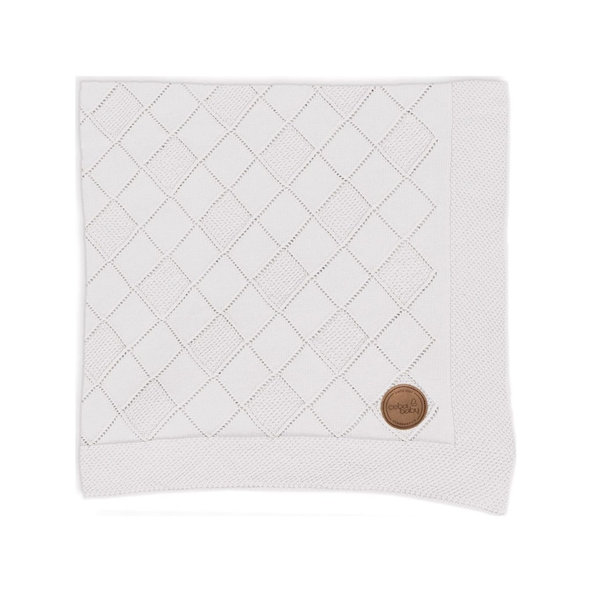 CEBA Deka pletená v darčekovom balení 90x 90 ryžový vzor krémová