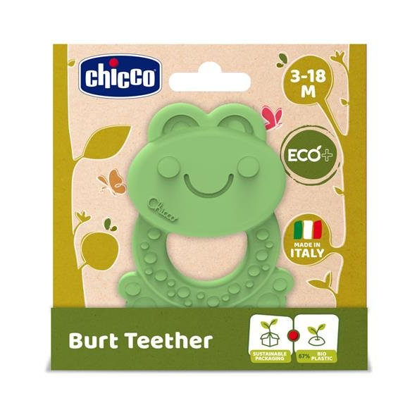 CHICCO Hryzačka Eco+ Žabka Burt zelená 3m+