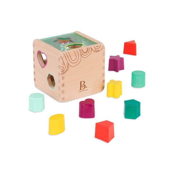 B.TOYS Kocka drevená s vkladacími tvarmi Wonder Cube