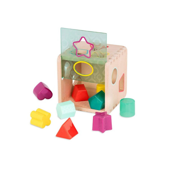 B.TOYS Kocka drevená s vkladacími tvarmi Wonder Cube