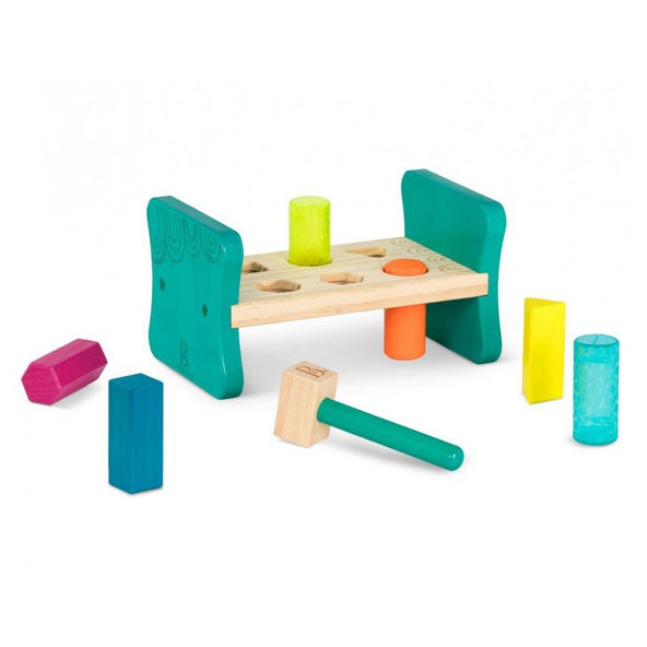 B.TOYS Zatĺkačka drevená Pound & Play
