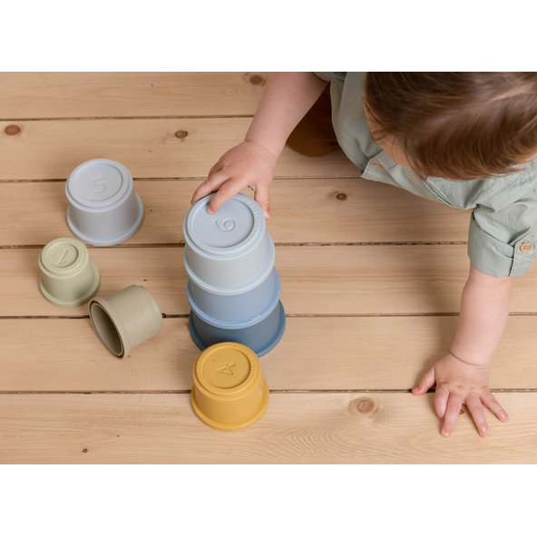 LITTLE DUTCH Kelímky stohovacie Blue