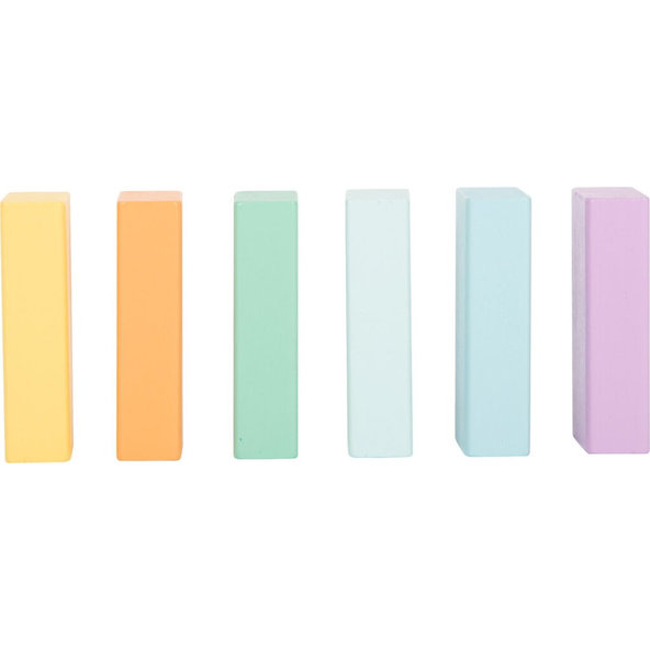 SMALL FOOT Kocky drevené pastelové 50 ks