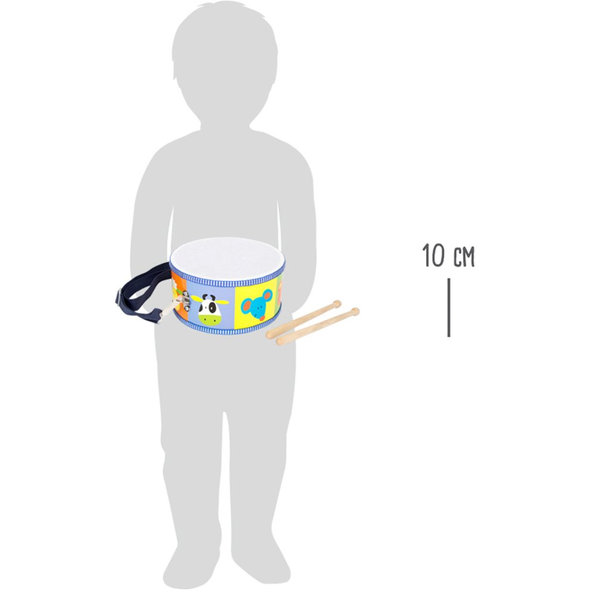 SMALL FOOT Nástroje detské drevené hudobný bubon zvieratá
