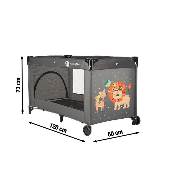 PETITE&MARS Postieľka cestovná Koot - Lion Grey