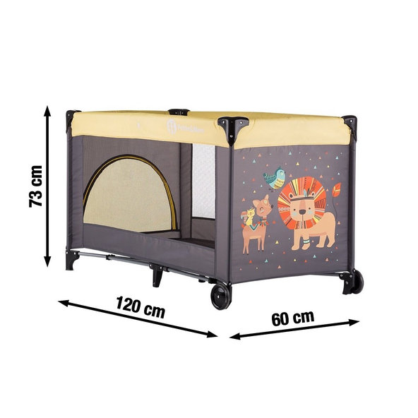 PETITE&MARS Postieľka cestovná Koot - Lion Yellow