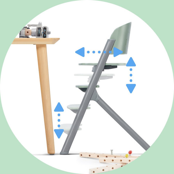 KINDERKRAFT Stolička jedálenská LIVY Olive Green