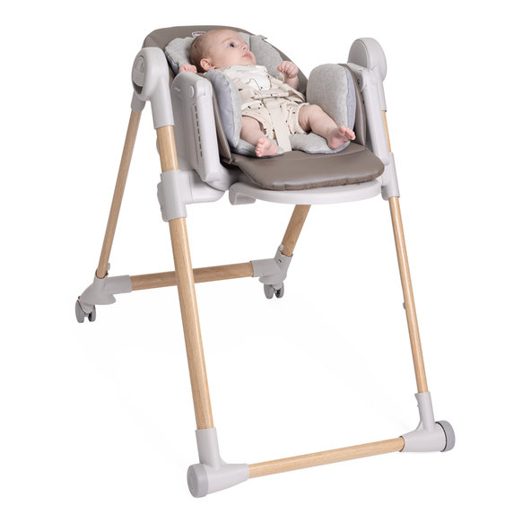 CHICCO Stolička jedálenská Polly Armonia - Scandinavian + Hrazdička Rainbow