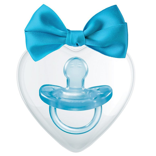 CHICCO Cumlík Physio Soft silikónový LOVE chlapec 2m+