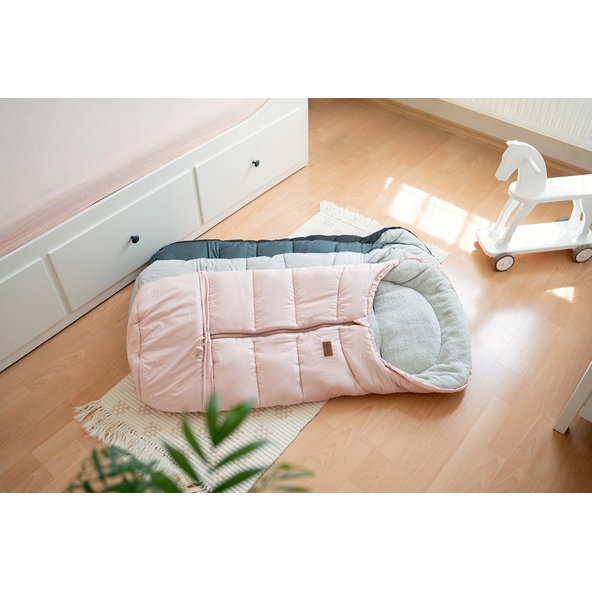 PETITE&MARS Set zimný fusak Jibot 3v1 + rukavice na kočík Jasie Dusty Pink