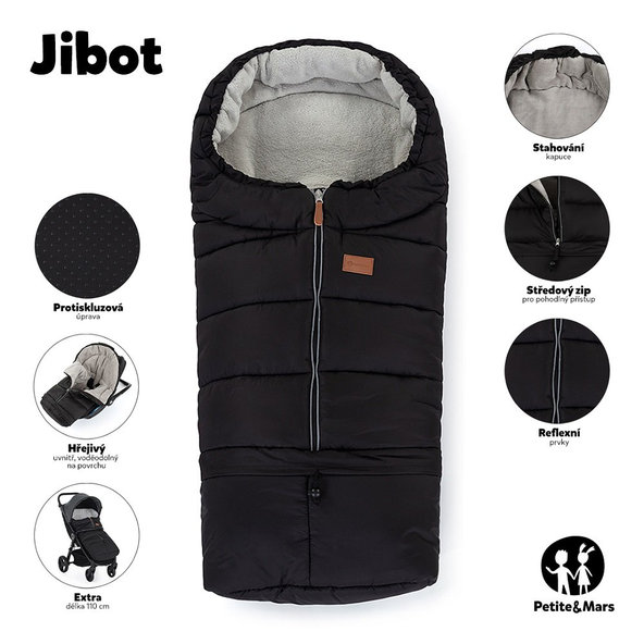 PETITE&MARS Fusak nastavitelný 3v1 Jibot Charcoal Grey