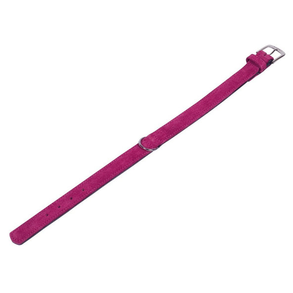 Obojok pre psy semišový "VELOURS" (L-XL) čerešňová