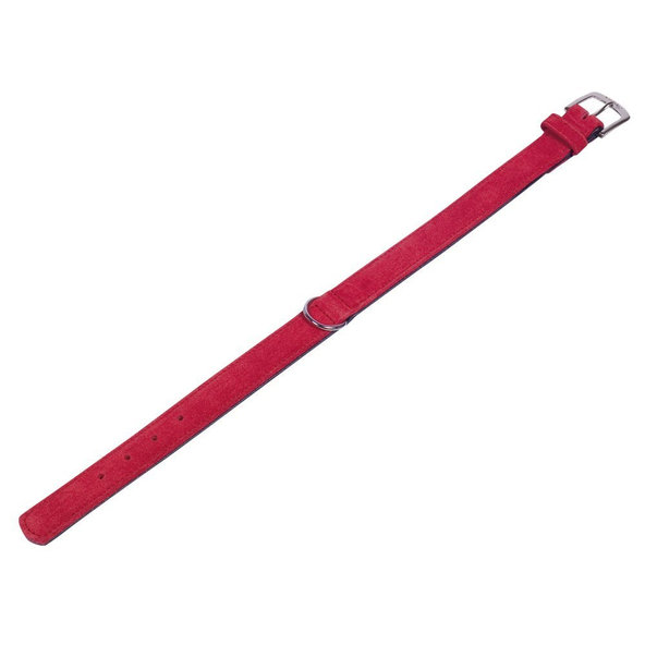 Obojok pre psy semišový "VELOURS" (L-XL) červená