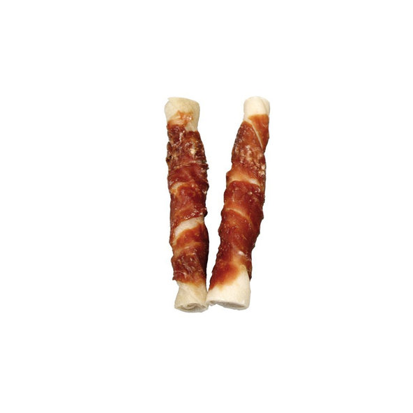 BBQ Pochúťka pre psov z byvolej kože a kačacím mäsom pre stredné plemená psov 140g