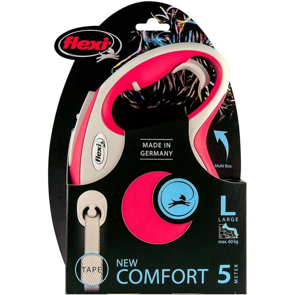 Vodítko Flexi New Comfort páska L 5 m červené (do 60 kg)