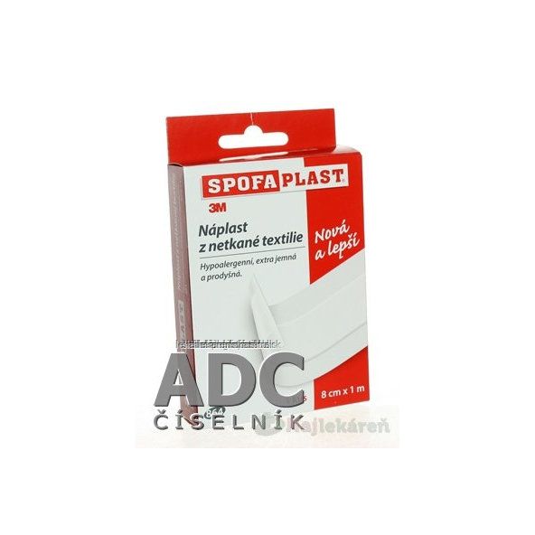 3M SPOFAPLAST č.864 Náplasť z netkanej textílie 8cmx1m jemná pás 1ks