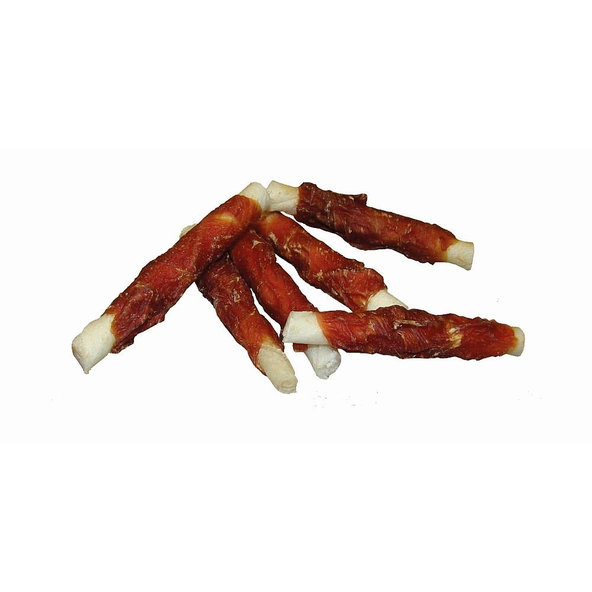 Pochúťka pre psy z byvolej kože s kačacím mäsom Mini Wrapped Duck 113g