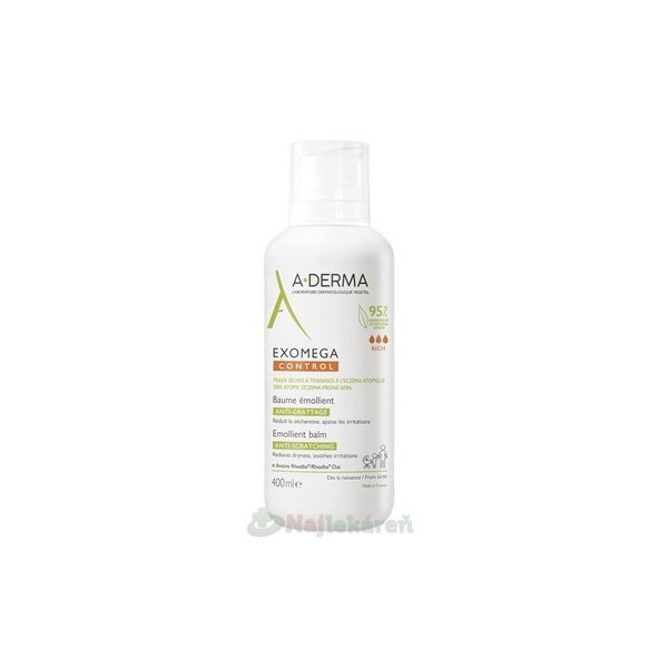 A-DERMA EXOMEGA CONTROL emolienčný balzám 400ml