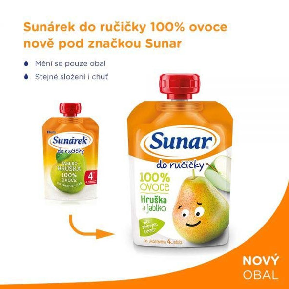 12x SUNAR Do ručičky Hruška 100 g