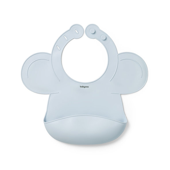BABYONO Podbradník silikónový - Blue 1ks