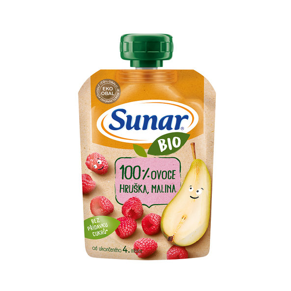 6x SUNAR BIO kapsička Hruška, malina 100 g