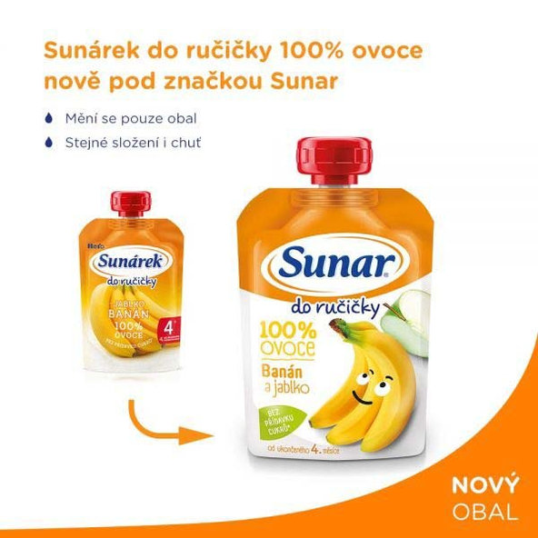 6x SUNAR Do ručičky Banán 100 g