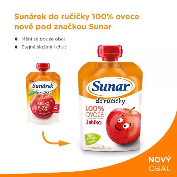 6x SUNAR Do ručičky Jablko 100 g