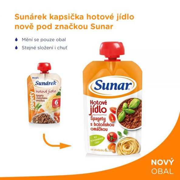 6x SUNAR Kapsička - Špagety s boloňskou omáčkou 120 g