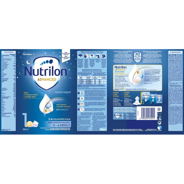 NUTRILON 1 Good Night Počiatočné dojčenské mlieko (od narodenia) 1x800 g
