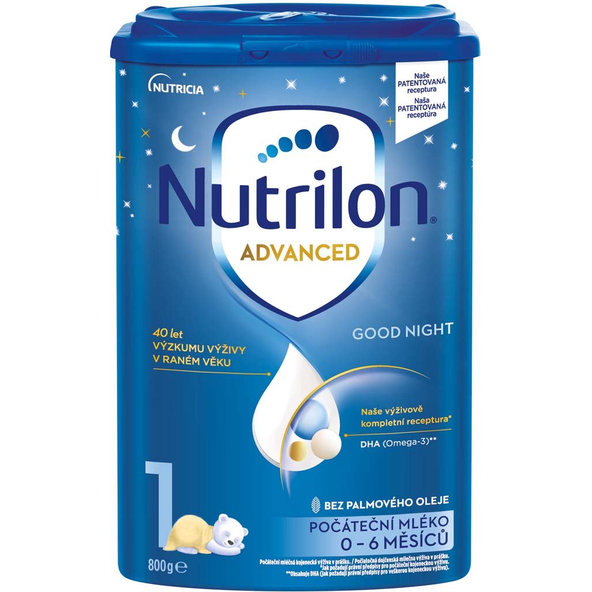 NUTRILON 1 Good Night Počiatočné dojčenské mlieko (od narodenia) 1x800 g