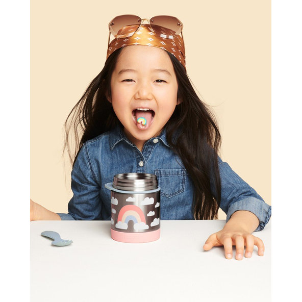 SKIP HOP Spark Style Termoska na jedlo s lyžičko/vidličkou Dúha 325 ml, 12 m+
