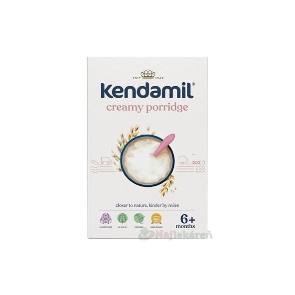 KENDAMIL Mliečna krémová ovsená kaša (od 6m) 150g