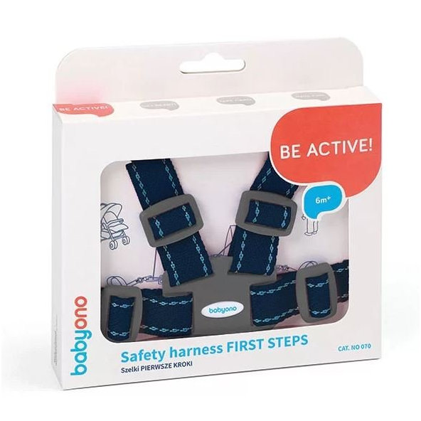 BABYONO Popruhy na dieťa - tmavomodré, 6 m+