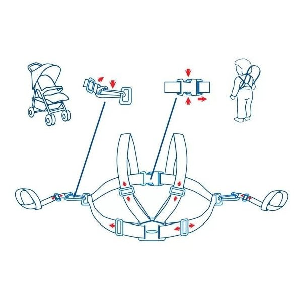 BABYONO Popruhy na dieťa - tmavomodré, 6 m+