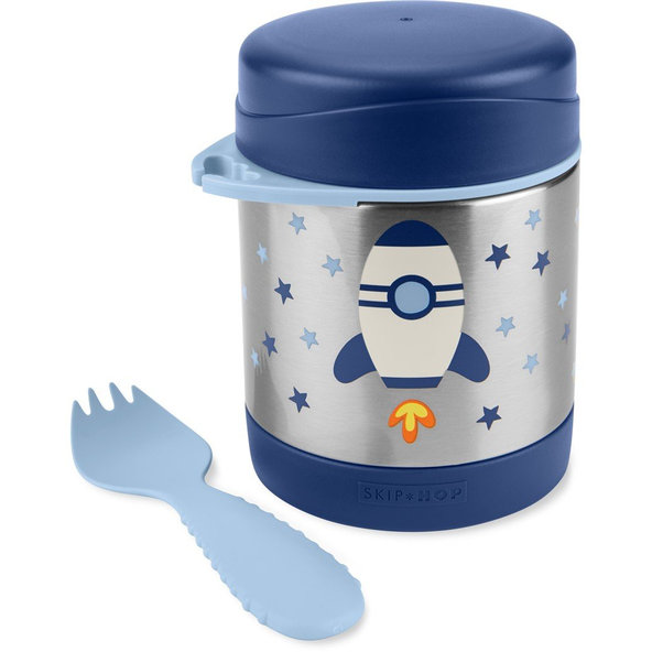 SKIP HOP Spark Style Termoska na jedlo s lyžičko/vidličkou Raketa 325 ml, 3+
