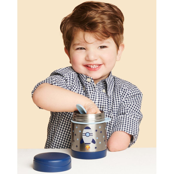 SKIP HOP Spark Style Termoska na jedlo s lyžičko/vidličkou Raketa 325 ml, 3+