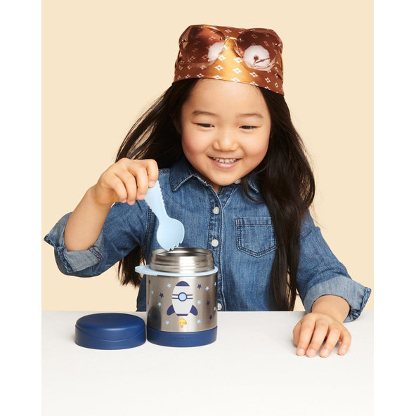SKIP HOP Spark Style Termoska na jedlo s lyžičko/vidličkou Raketa 325 ml, 3+