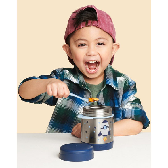 SKIP HOP Spark Style Termoska na jedlo s lyžičko/vidličkou Raketa 325 ml, 3+