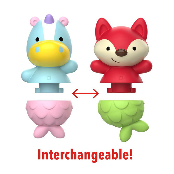 SKIP HOP Zoo Hračka do vody Mix&Match – Jednorožec/Líška 9m+