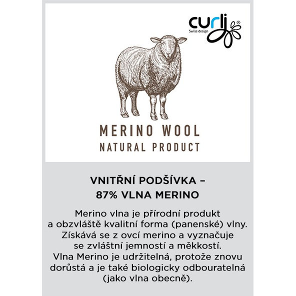 CURLI Postroj pre psov Merino vlna Black M, 6-9 kg