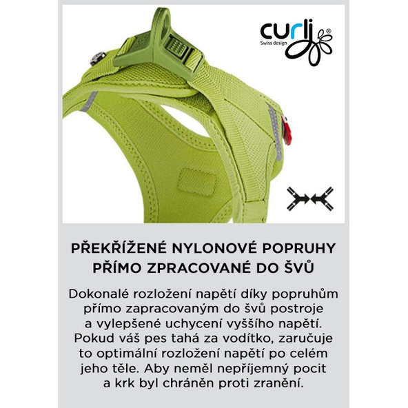 CURLI Postroj pre psov so sponou Air-Mesh Black XL, 12-18 kg