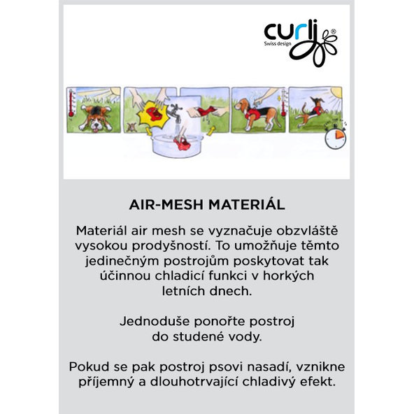 CURLI Postroj pre psov so sponou Air-Mesh Black XL, 12-18 kg