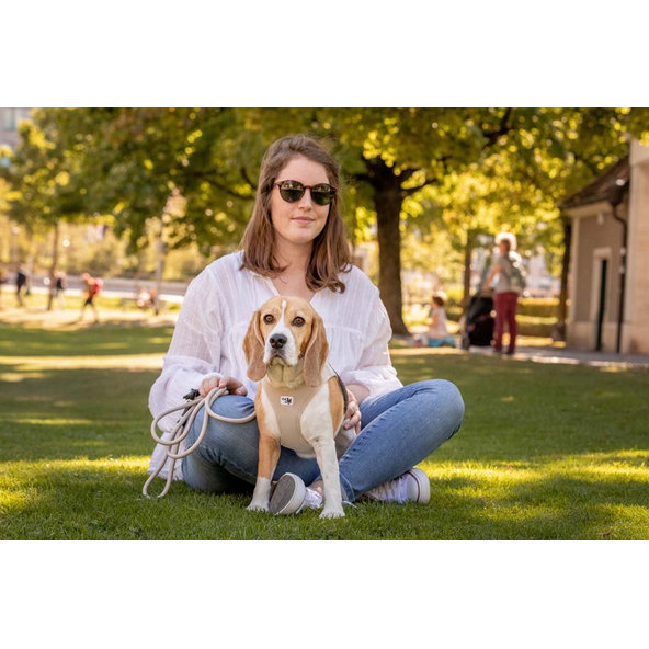 CURLI Postroj pre psov so sponou Air-Mesh Moss M, 6-9 kg