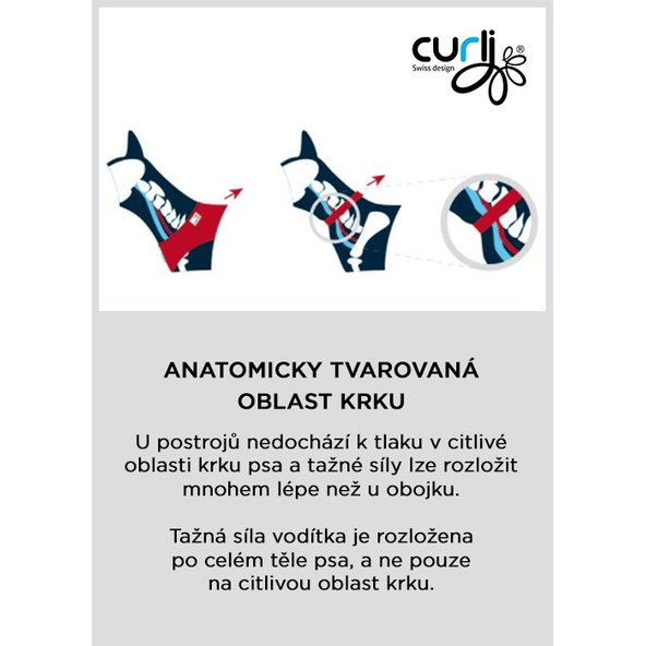 CURLI Postroj pre psov so sponou Air-Mesh Red XS, 3-5 kg
