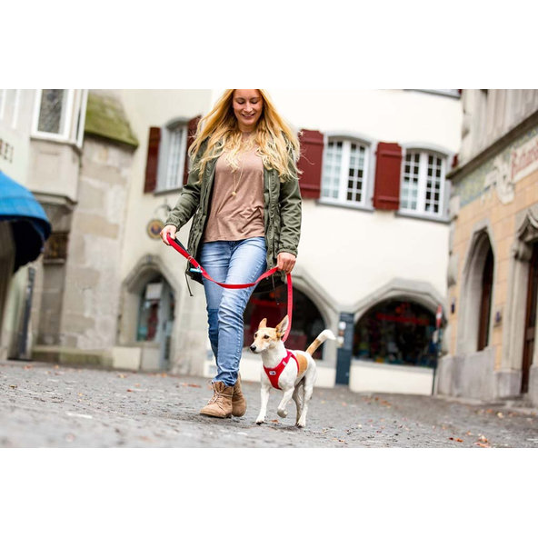 CURLI Vodítko pre psov Basic Red M 140x1,5 cm