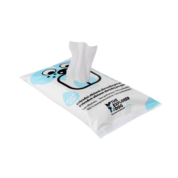 EXPLORER DOG 100% BIO odbúrateľné vlhčené obrúsky 40ks