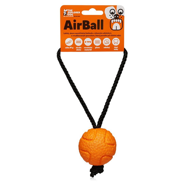 EXPLORER DOG AirBall pre psy na povraze Oranžový 6,5cm