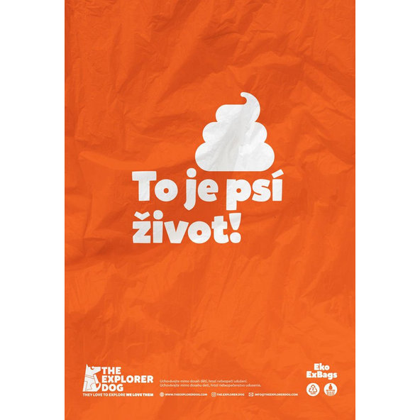 EXPLORER DOG Zásobník na sáčky pre psie exkrementy s 1 rolkou