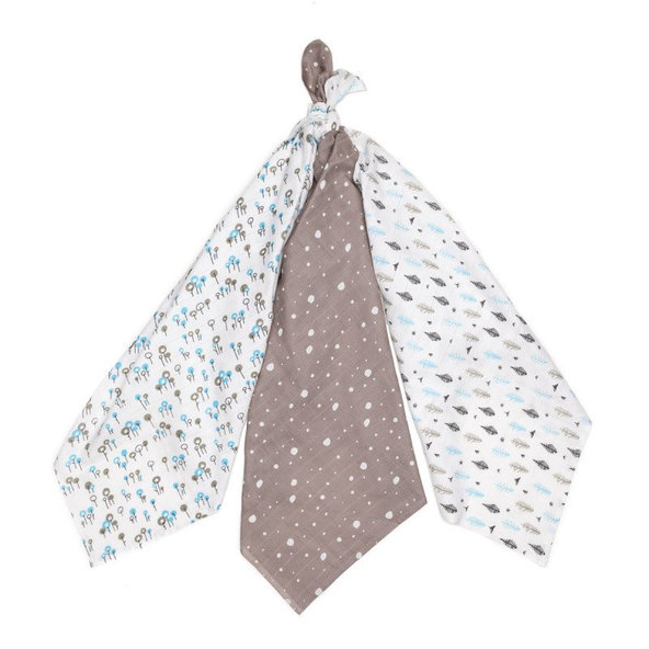 T-TOMI Látkové TETRA plienky, 70 x 70 cm, 3 ks,  grey trees